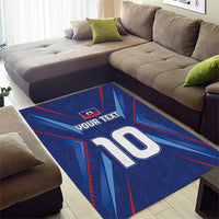 Custom Haiti National Football Area Rug Sporty Style - Wonder Print Shop