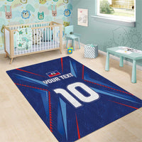 Custom Haiti National Football Area Rug Sporty Style - Wonder Print Shop