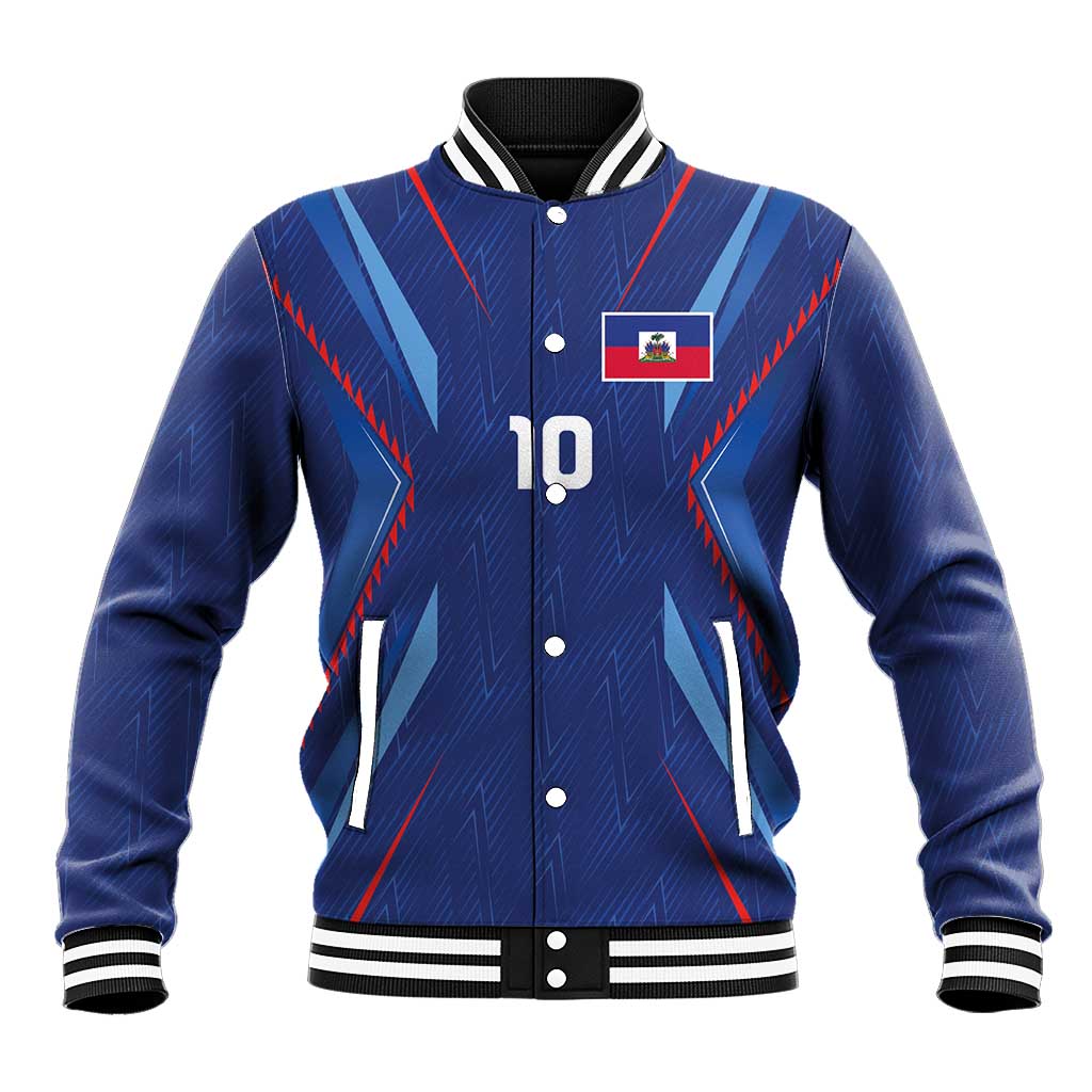Custom Haiti National Football Baseball Jacket Sporty Style - Wonder Print Shop
