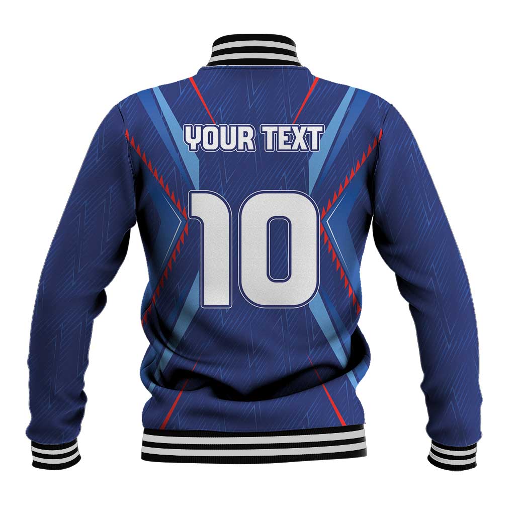 Custom Haiti National Football Baseball Jacket Sporty Style - Wonder Print Shop