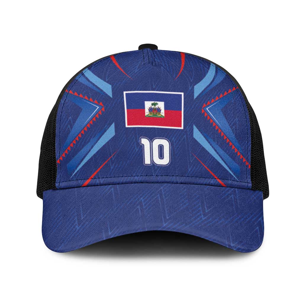 Custom Haiti National Football Baseball Net Cap Sporty Style - Wonder Print Shop