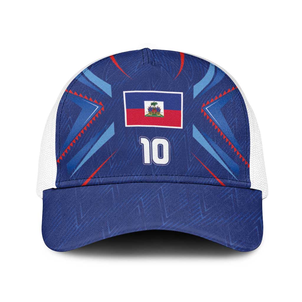 Custom Haiti National Football Baseball Net Cap Sporty Style - Wonder Print Shop