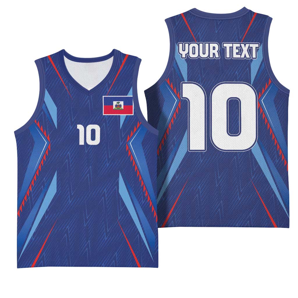 Custom Haiti National Football Basketball Jersey Sporty Style - Wonder Print Shop