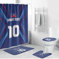 Custom Haiti National Football Bathroom Set Sporty Style - Wonder Print Shop