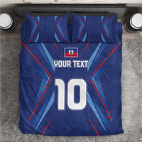 Custom Haiti National Football Bedding Set Sporty Style - Wonder Print Shop