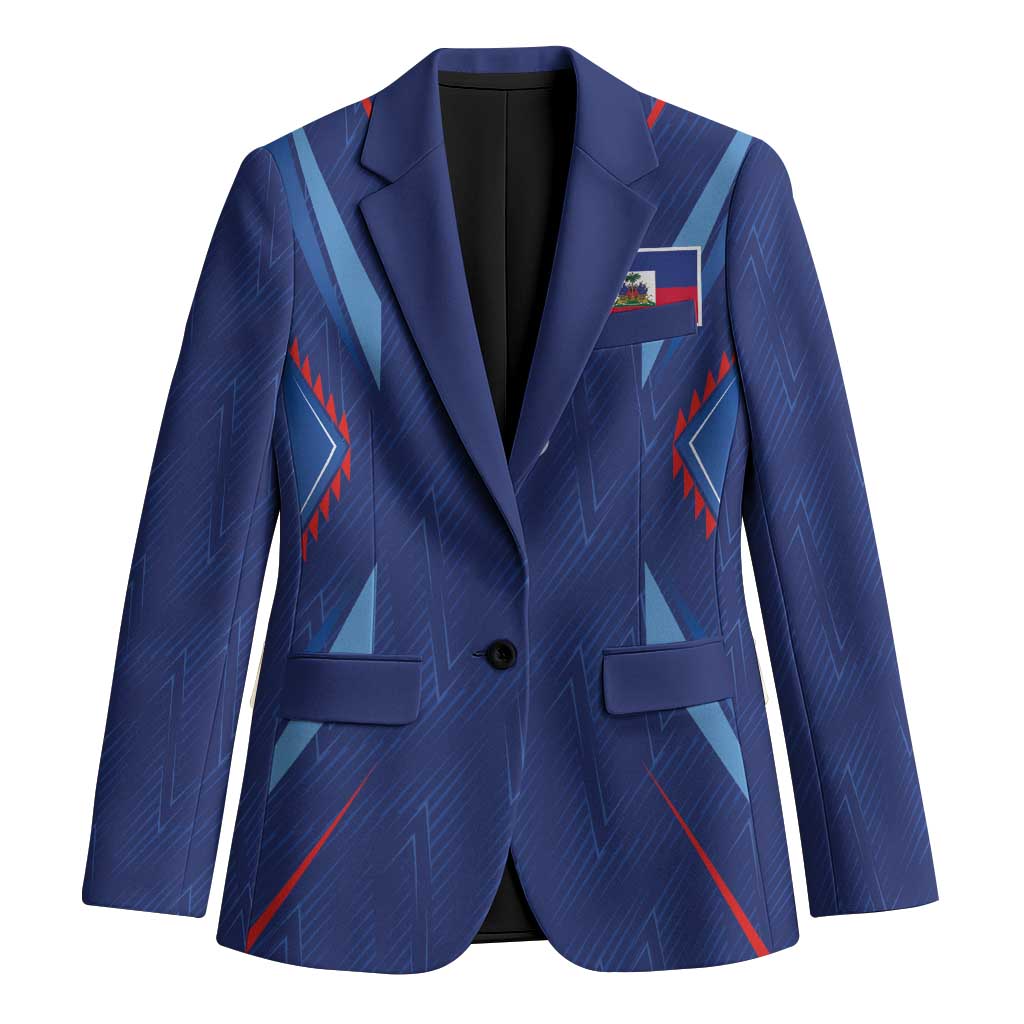 Custom Haiti National Football Blazer Sporty Style - Wonder Print Shop