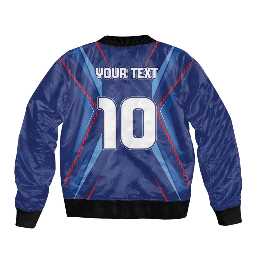 Custom Haiti National Football Bomber Jacket Sporty Style - Wonder Print Shop