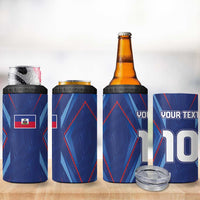Custom Haiti National Football 4 in 1 Can Cooler Tumbler Sporty Style - Wonder Print Shop