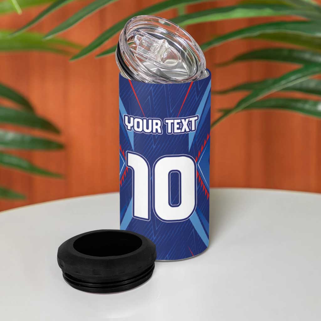 Custom Haiti National Football 4 in 1 Can Cooler Tumbler Sporty Style - Wonder Print Shop