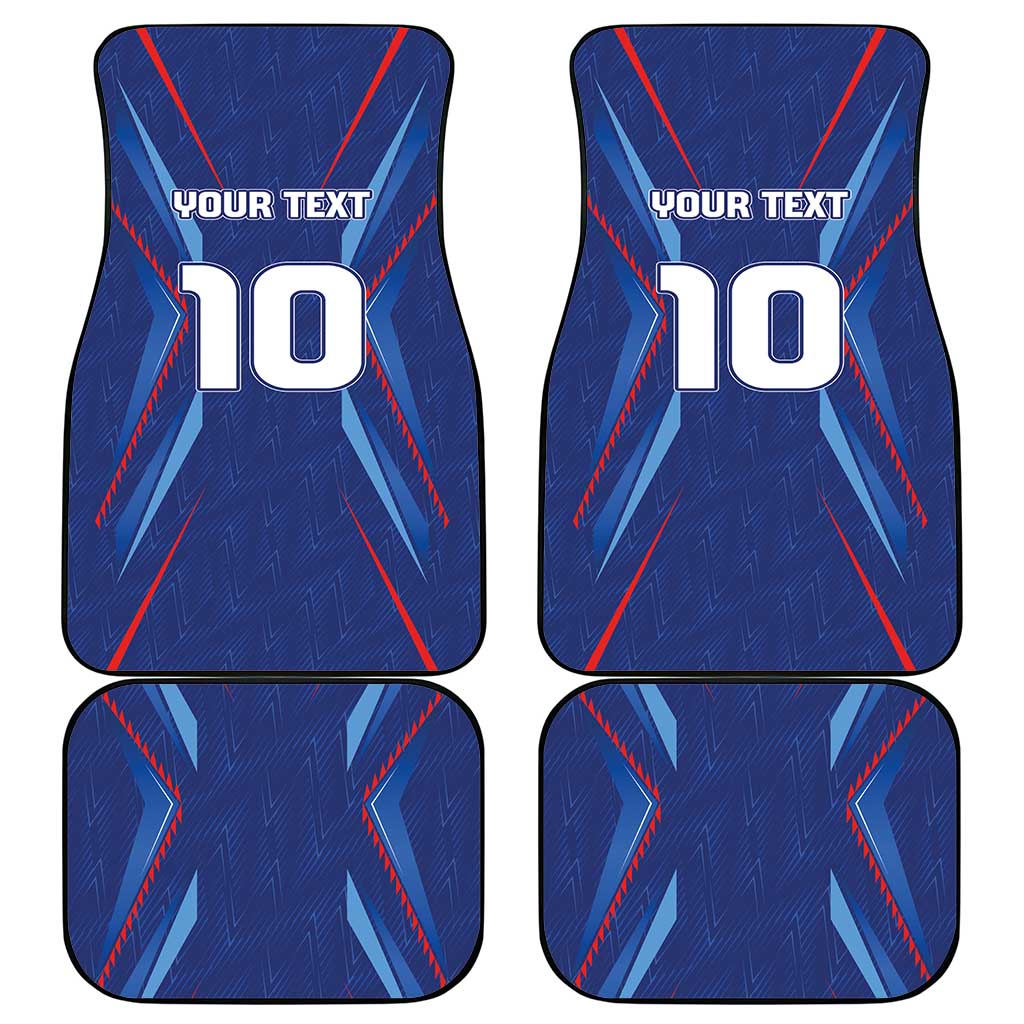 Custom Haiti National Football Car Mats Sporty Style - Wonder Print Shop