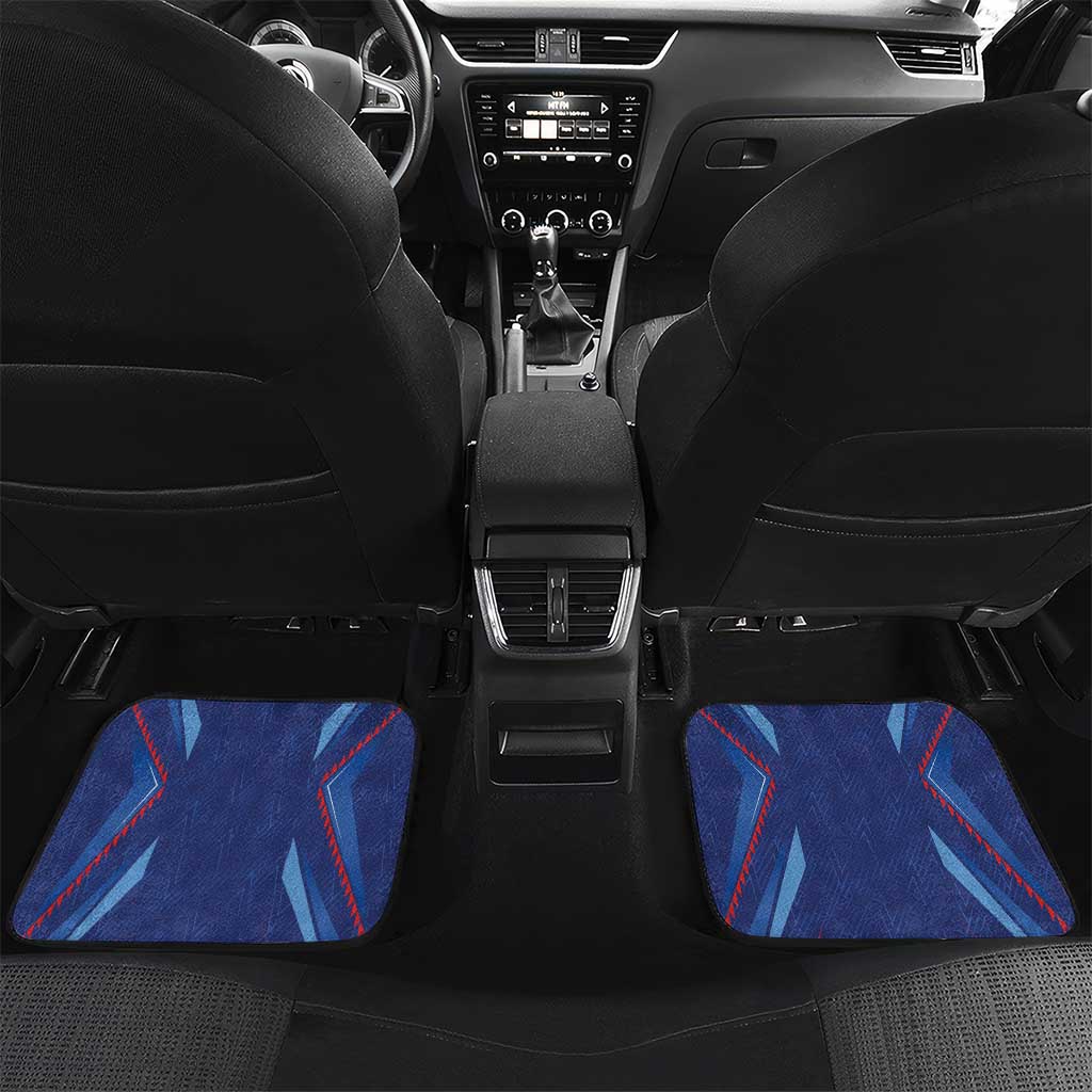 Custom Haiti National Football Car Mats Sporty Style - Wonder Print Shop