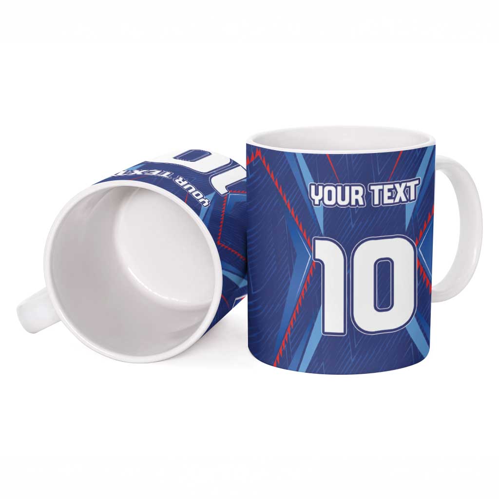 Custom Haiti National Football Ceramic Mug Sporty Style - Wonder Print Shop