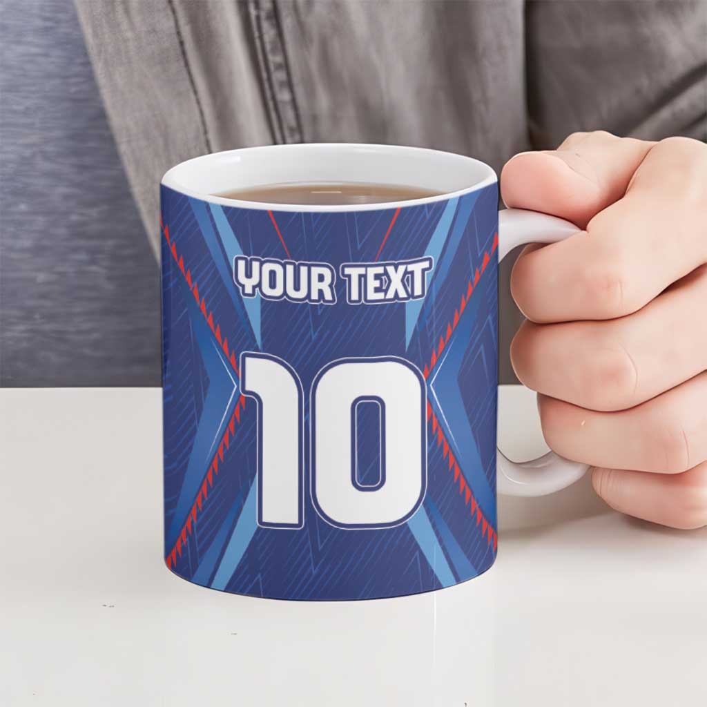 Custom Haiti National Football Ceramic Mug Sporty Style - Wonder Print Shop