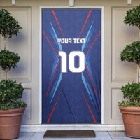 Custom Haiti National Football Door Cover Sporty Style - Wonder Print Shop