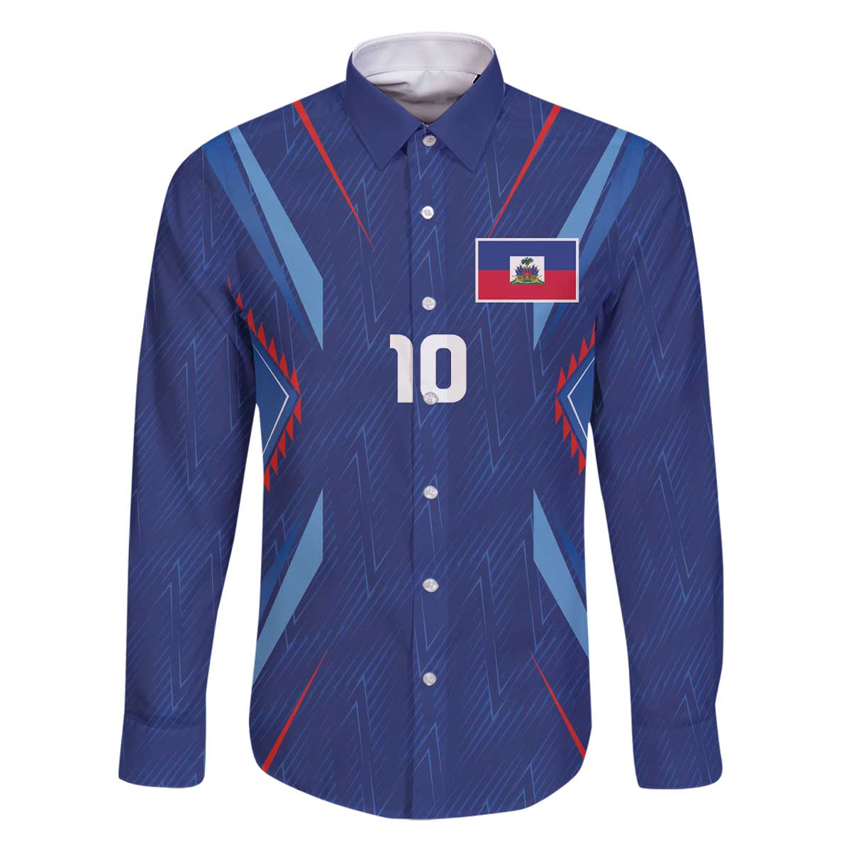 Custom Haiti National Football Family Matching Off The Shoulder Long Sleeve Dress and Hawaiian Shirt Sporty Style - Wonder Print Shop