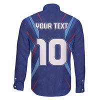 Custom Haiti National Football Family Matching Off The Shoulder Long Sleeve Dress and Hawaiian Shirt Sporty Style - Wonder Print Shop