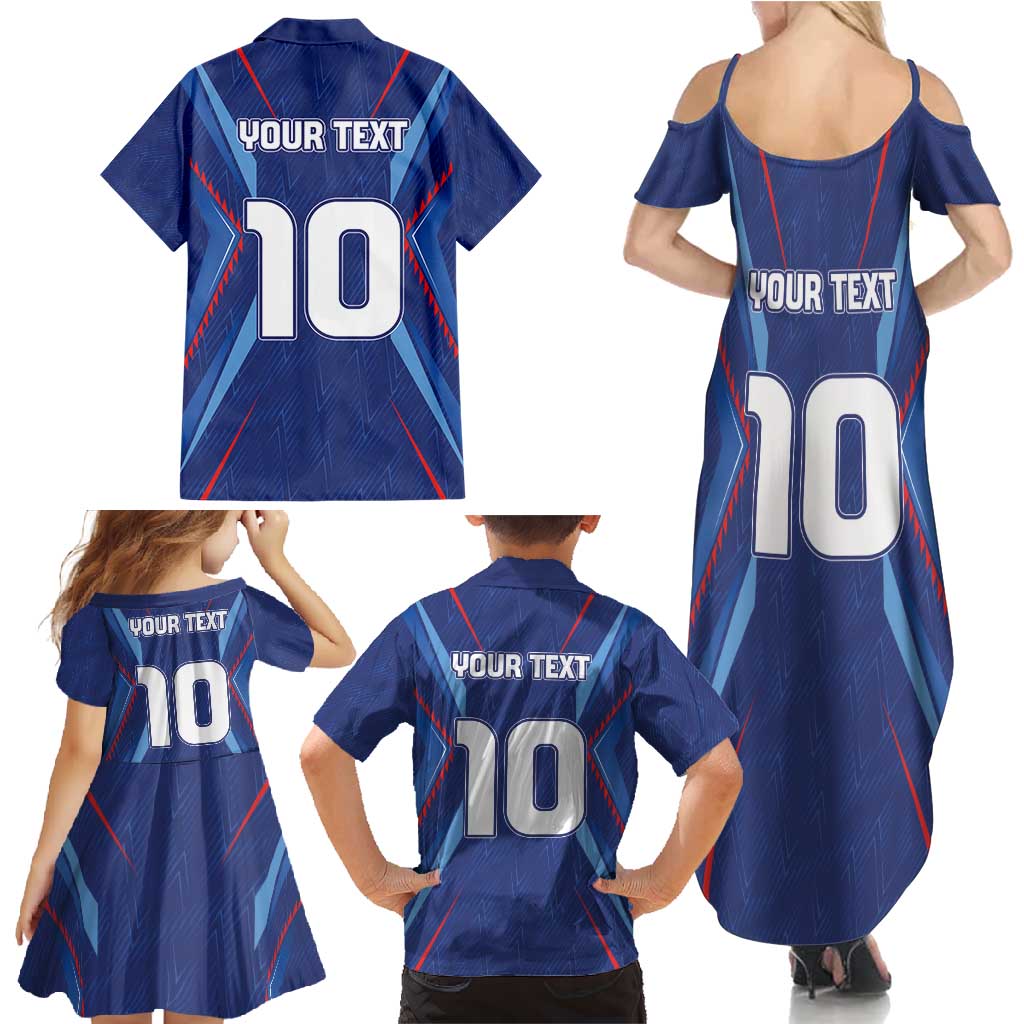 Custom Haiti National Football Family Matching Summer Maxi Dress and Hawaiian Shirt Sporty Style - Wonder Print Shop