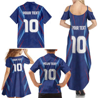 Custom Haiti National Football Family Matching Summer Maxi Dress and Hawaiian Shirt Sporty Style - Wonder Print Shop