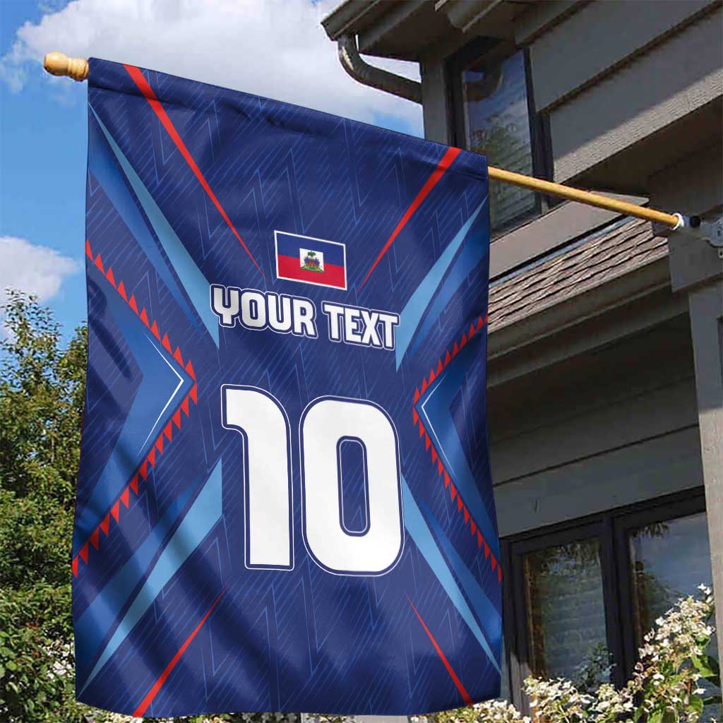 Custom Haiti National Football Garden Flag Sporty Style - Wonder Print Shop