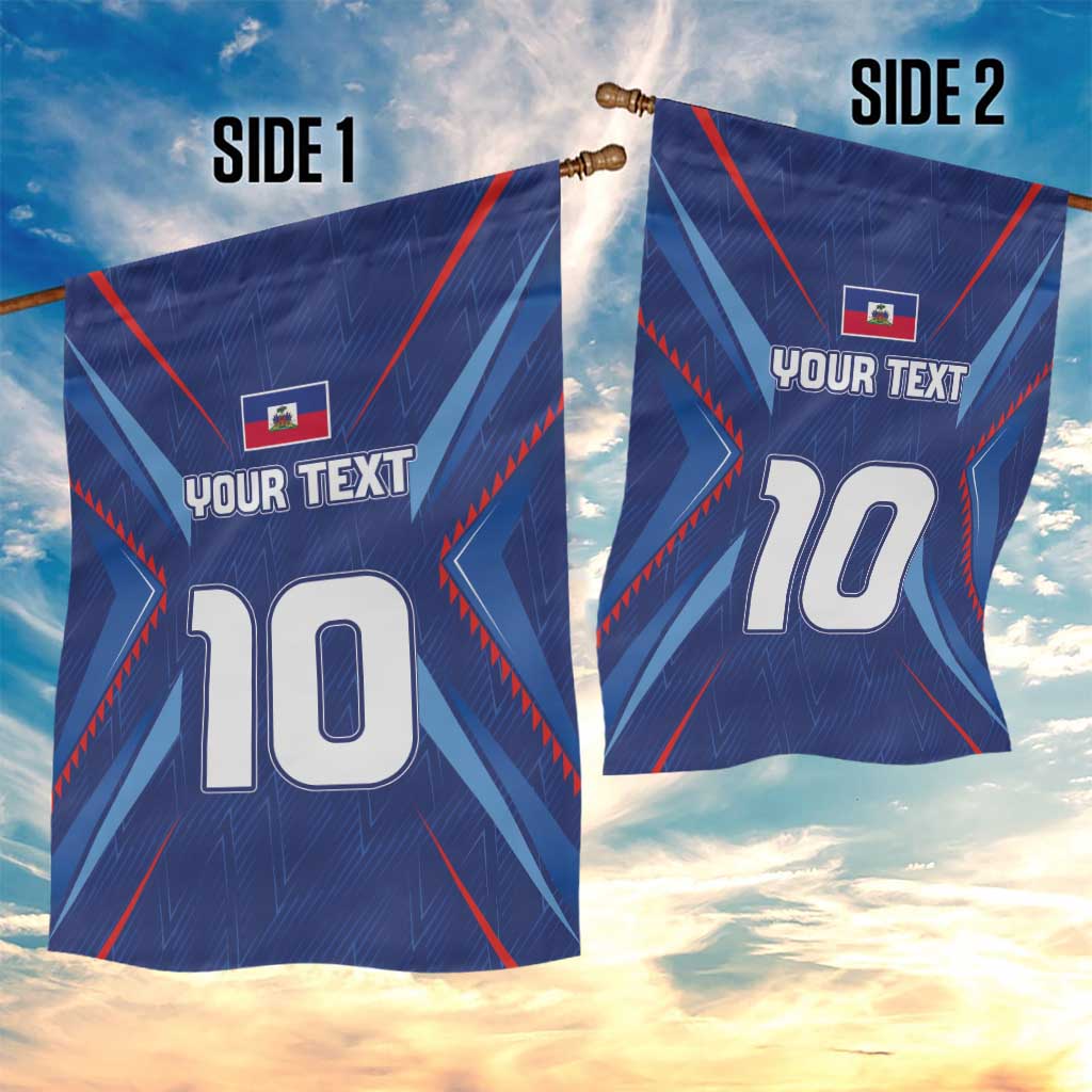 Custom Haiti National Football Garden Flag Sporty Style - Wonder Print Shop
