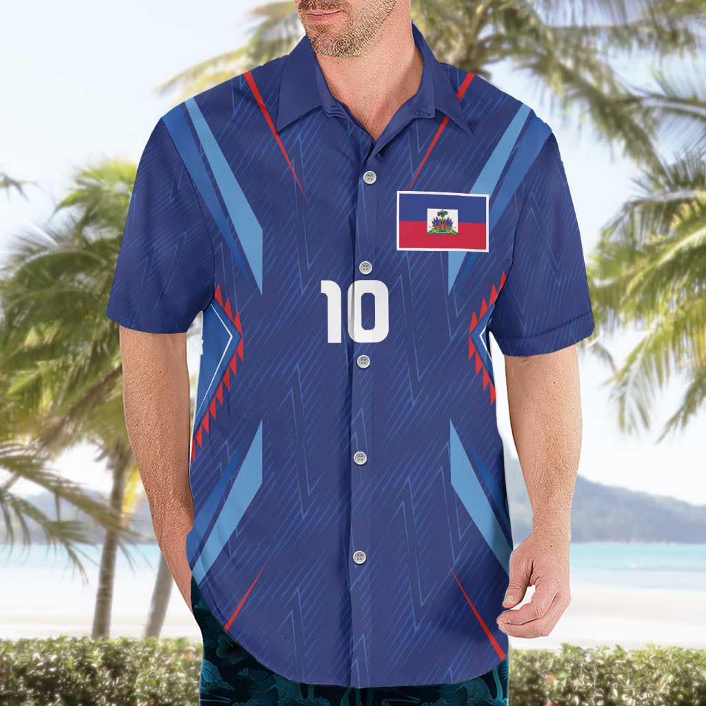 Custom Haiti National Football Hawaiian Shirt Sporty Style - Wonder Print Shop