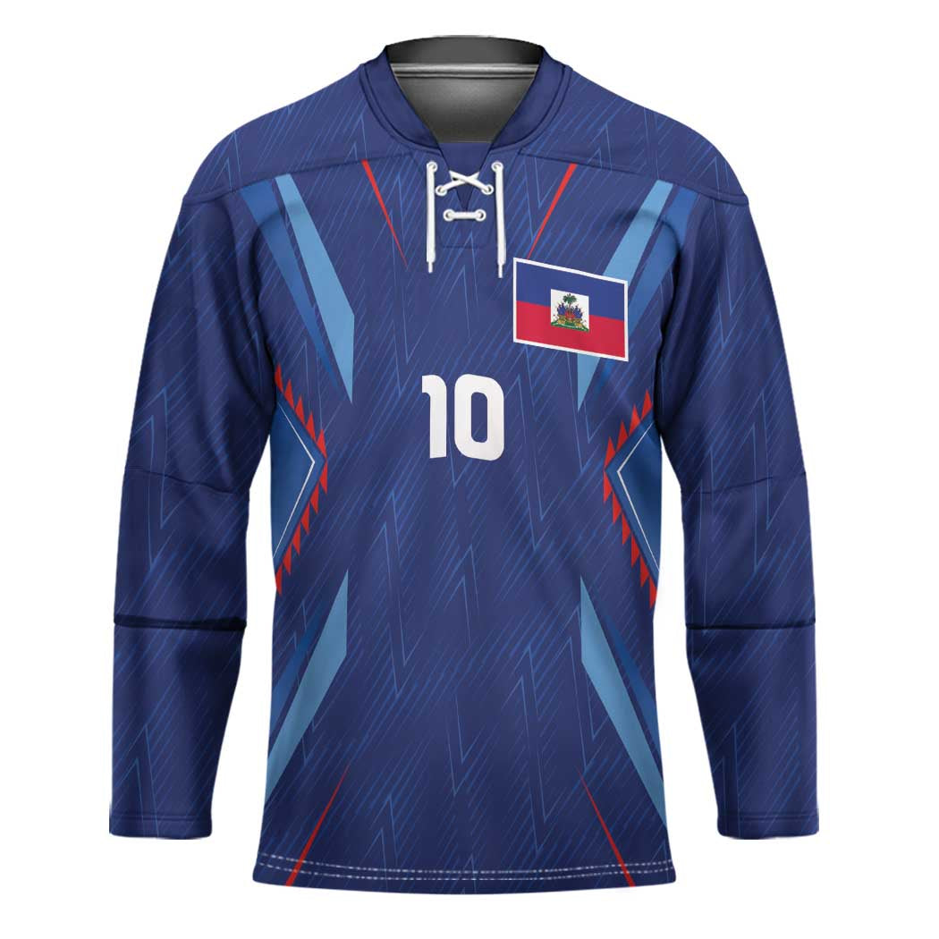 Custom Haiti National Football Hockey Jersey Sporty Style - Wonder Print Shop
