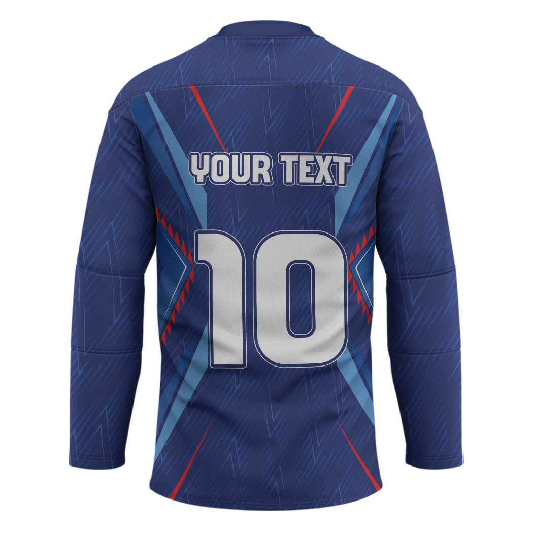 Custom Haiti National Football Hockey Jersey Sporty Style - Wonder Print Shop