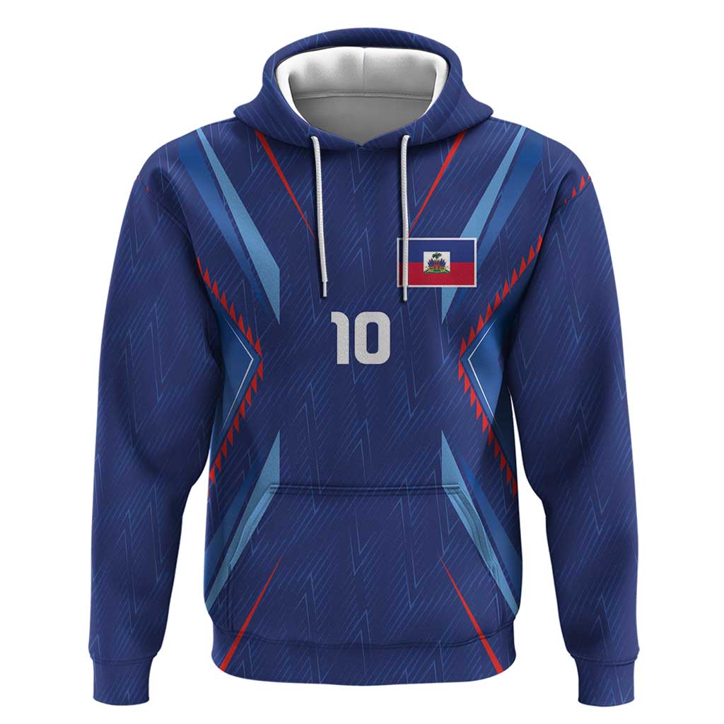 Custom Haiti National Football Hoodie Sporty Style - Wonder Print Shop