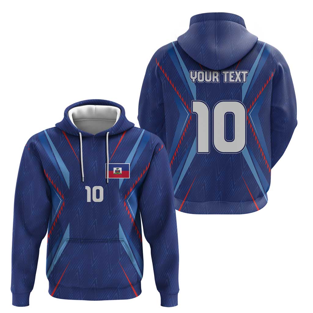 Custom Haiti National Football Hoodie Sporty Style - Wonder Print Shop