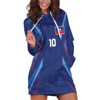 Custom Haiti National Football Hoodie Dress Sporty Style - Wonder Print Shop
