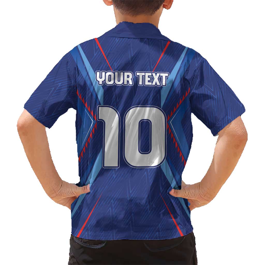 Custom Haiti National Football Kid Hawaiian Shirt Sporty Style - Wonder Print Shop