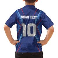 Custom Haiti National Football Kid Hawaiian Shirt Sporty Style - Wonder Print Shop