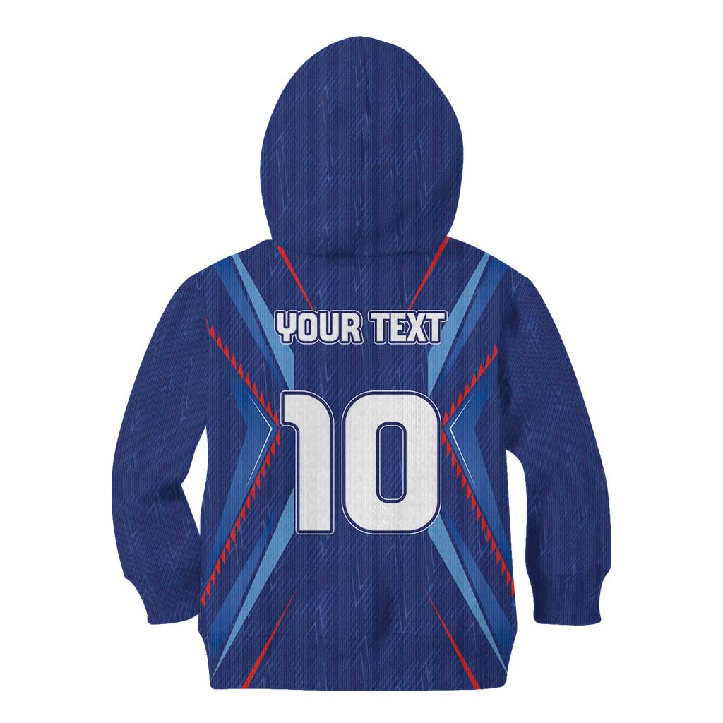 Custom Haiti National Football Kid Hoodie Sporty Style - Wonder Print Shop