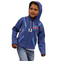 Custom Haiti National Football Kid Hoodie Sporty Style - Wonder Print Shop