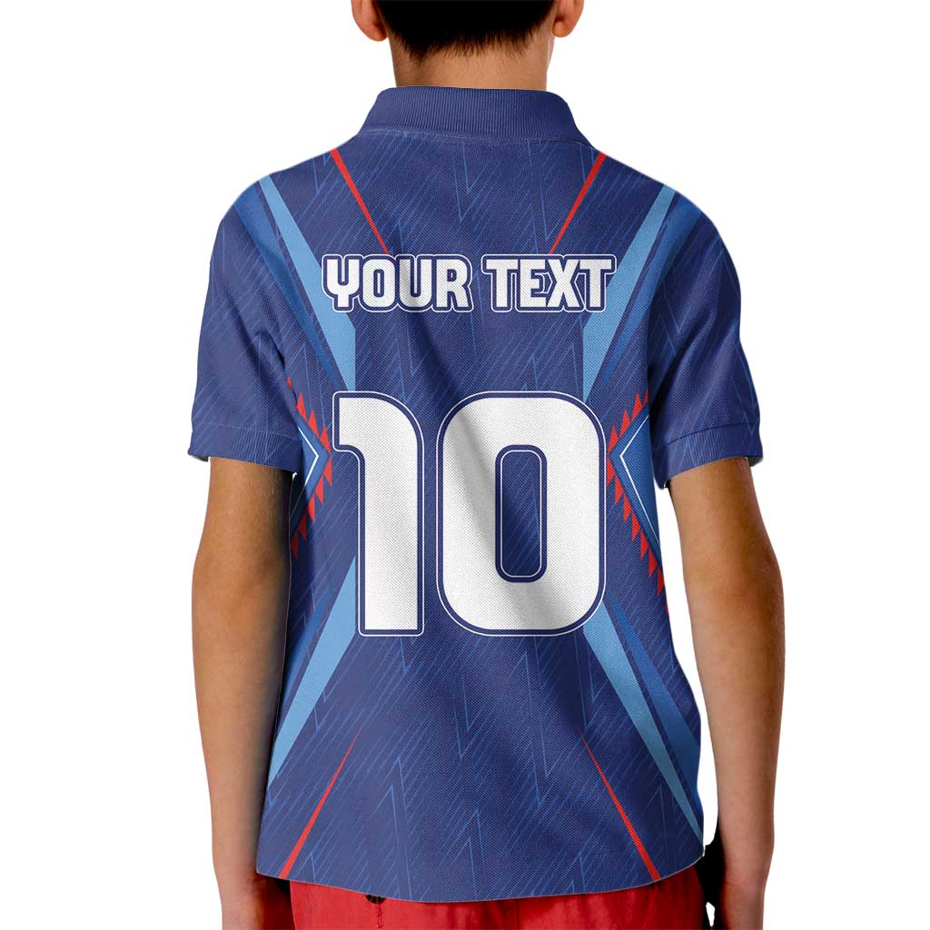 Custom Haiti National Football Kid Polo Shirt Sporty Style - Wonder Print Shop