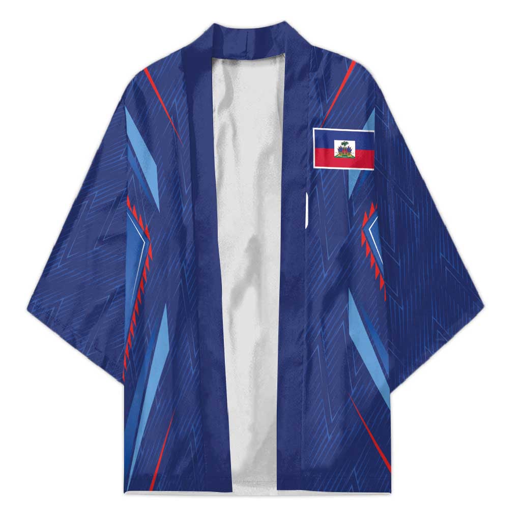 Custom Haiti National Football Kimono Sporty Style - Wonder Print Shop