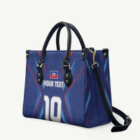 Custom Haiti National Football Leather Bag Sporty Style - Wonder Print Shop