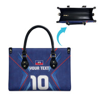 Custom Haiti National Football Leather Bag Sporty Style - Wonder Print Shop