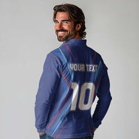 Custom Haiti National Football Long Sleeve Polo Shirt Sporty Style - Wonder Print Shop