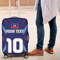 Custom Haiti National Football Luggage Cover Sporty Style - Wonder Print Shop