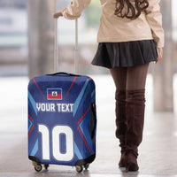 Custom Haiti National Football Luggage Cover Sporty Style - Wonder Print Shop