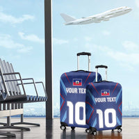 Custom Haiti National Football Luggage Cover Sporty Style - Wonder Print Shop