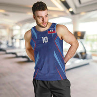 Custom Haiti National Football Men Tank Top Sporty Style - Wonder Print Shop