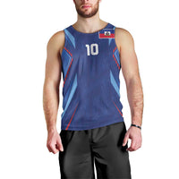 Custom Haiti National Football Men Tank Top Sporty Style - Wonder Print Shop