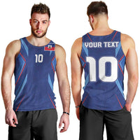 Custom Haiti National Football Men Tank Top Sporty Style - Wonder Print Shop