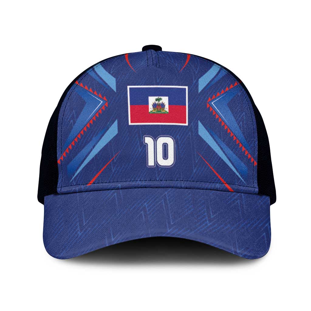 Custom Haiti National Football Mesh Trucker Cap Sporty Style - Wonder Print Shop