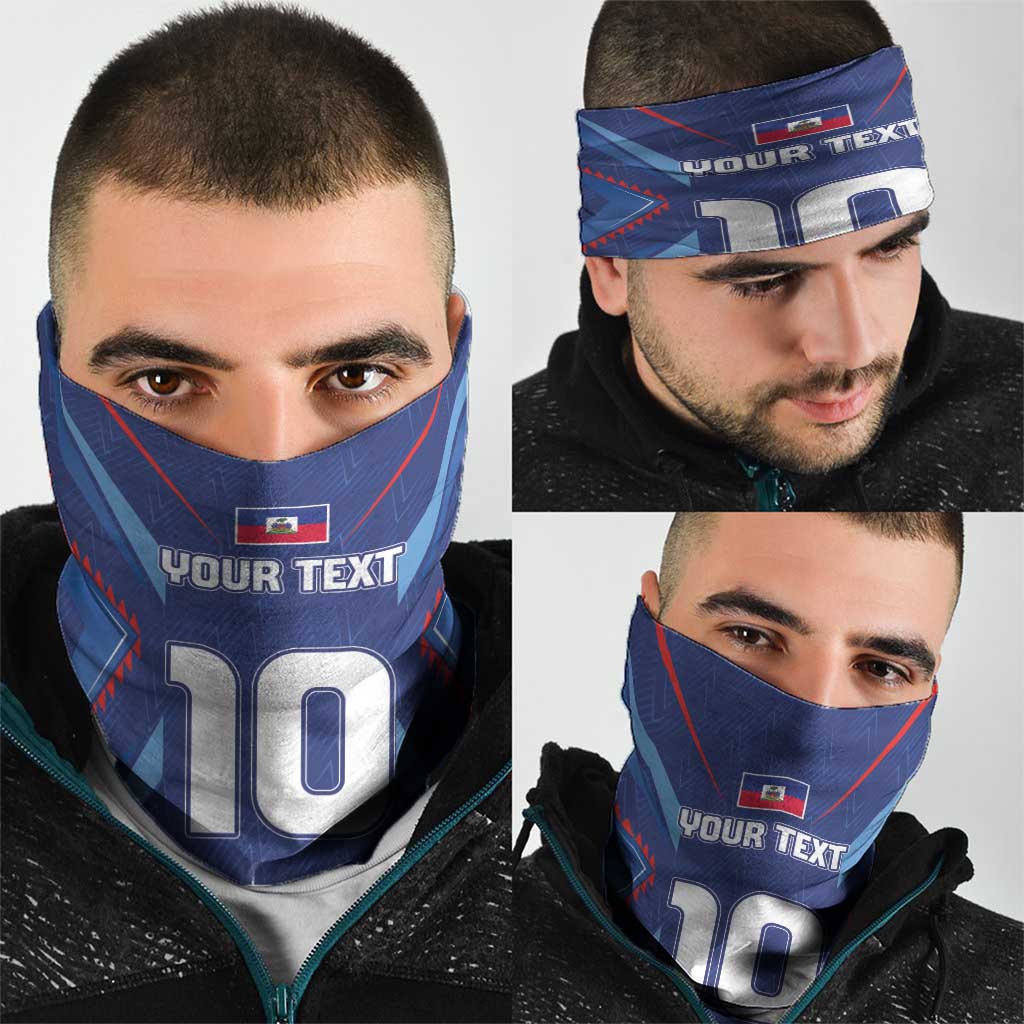 Custom Haiti National Football Neck Gaiter Sporty Style - Wonder Print Shop