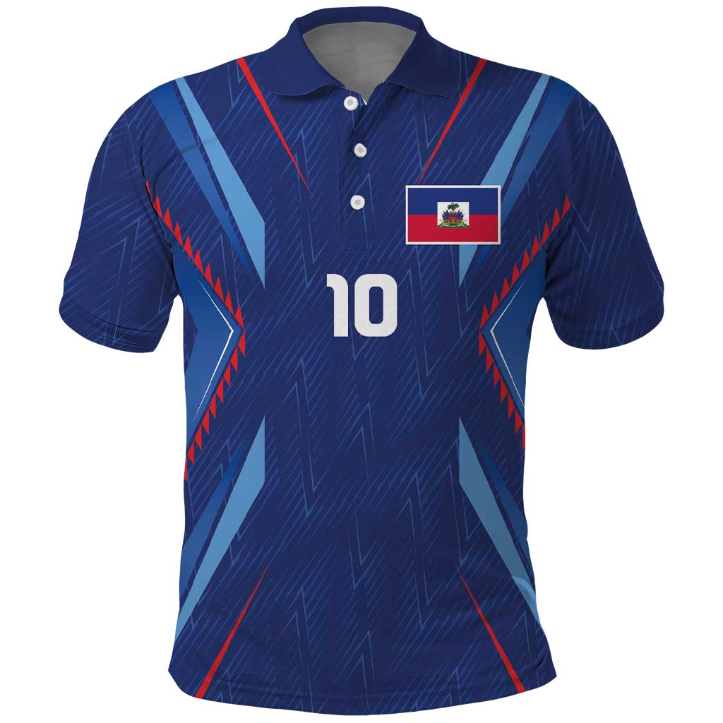 Custom Haiti National Football Polo Shirt Sporty Style - Wonder Print Shop