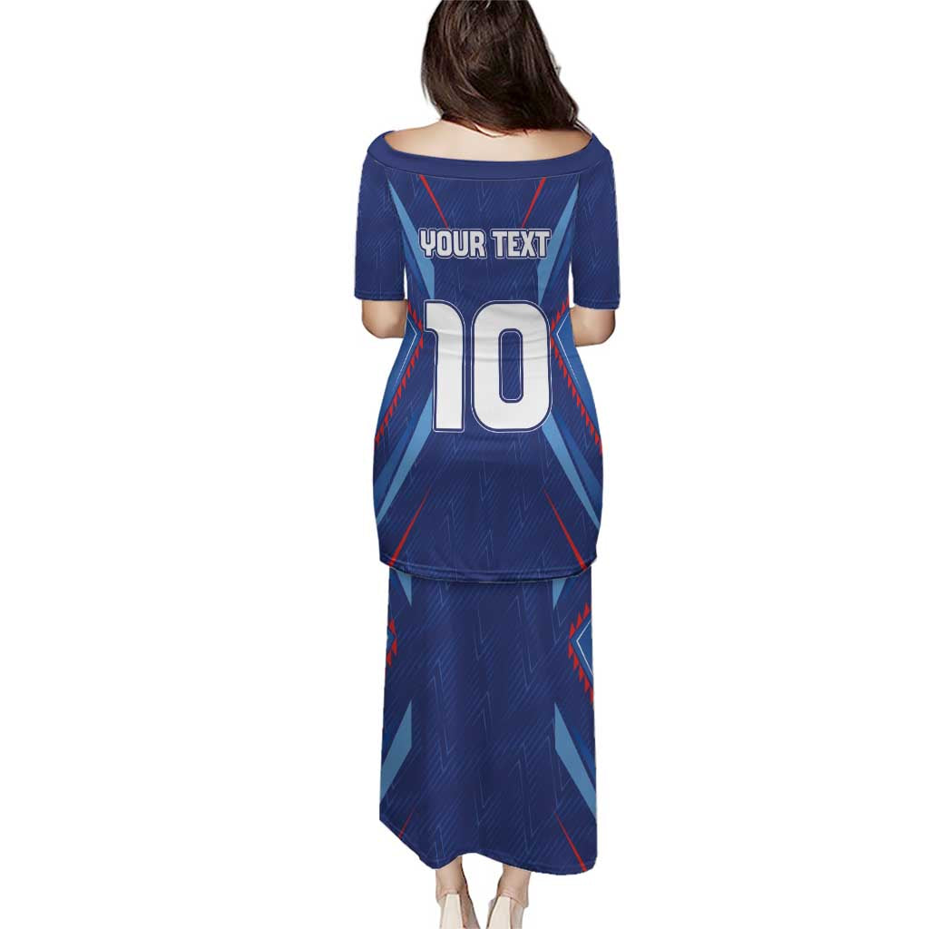 Custom Haiti National Football Puletasi Sporty Style - Wonder Print Shop