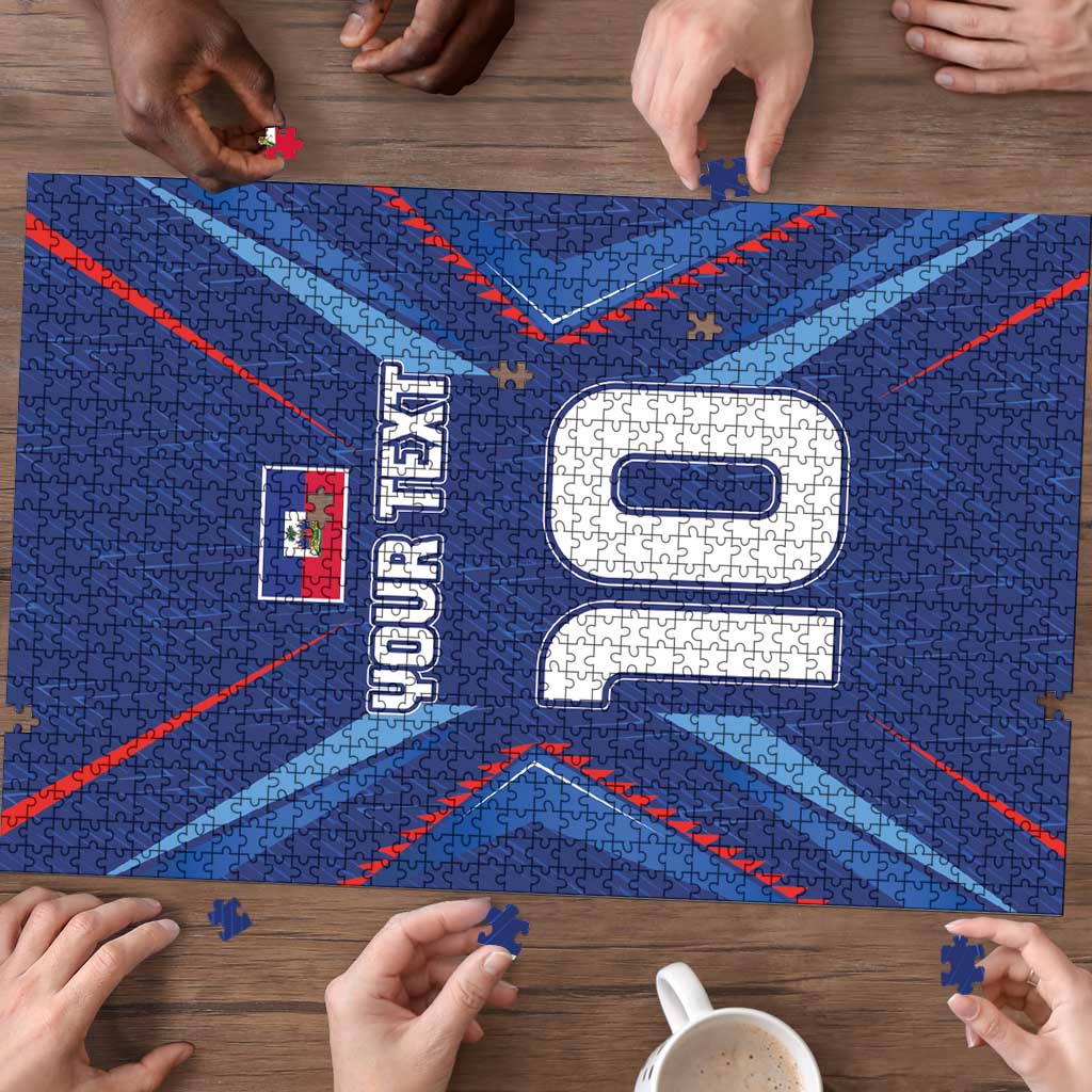 Custom Haiti National Football Puzzle Sporty Style - Wonder Print Shop